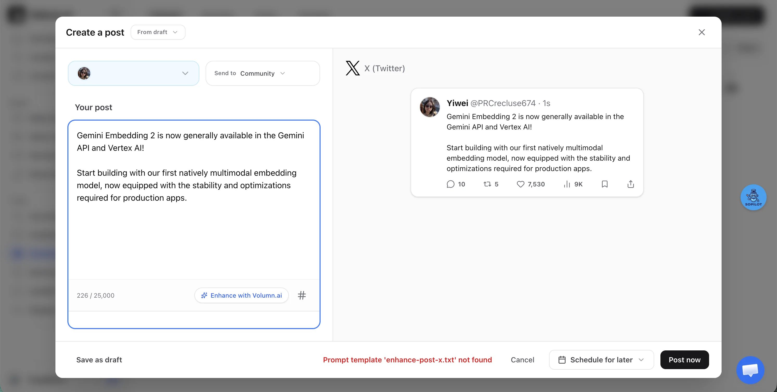Volumn.ai AI Reply Agent — automated X engagement